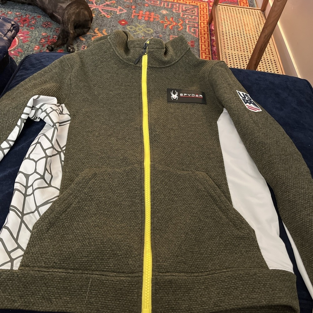 Spyder USST Mens Encore Slalom Full Zip Jacket US Ski Team 2019 M Green 199024